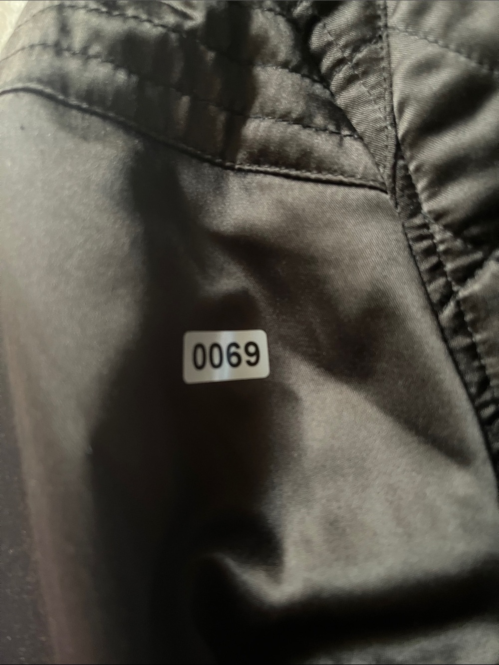 Harley-Davidson Black Quilted Bomber with Gray Ribbed Trim and Leopard Lining - Picture 5 of 5